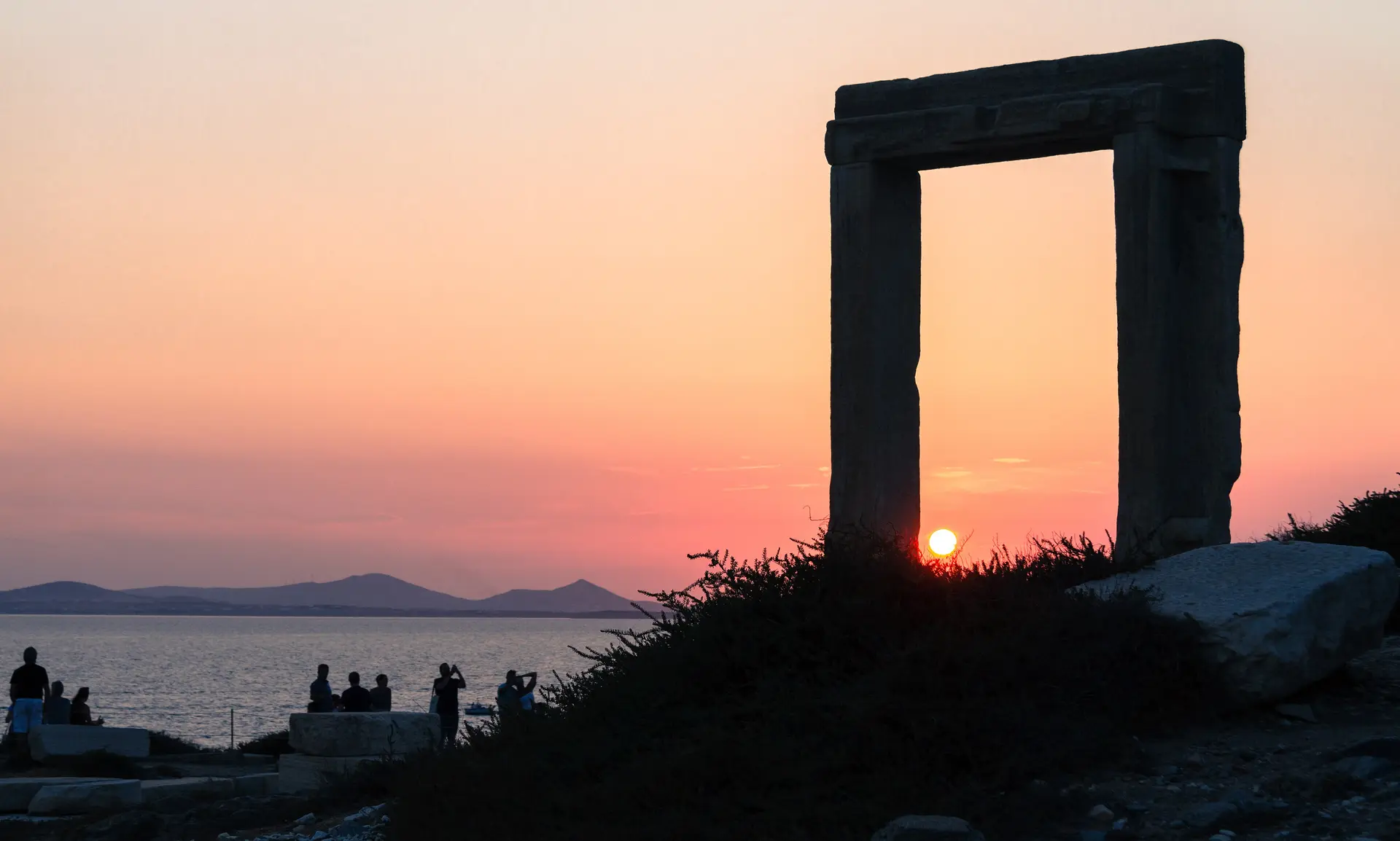 The Portara of Naxos at sunset